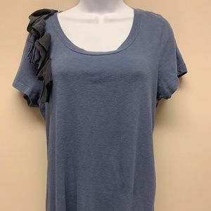 J. Crew Factory Women’s T-Shirt Top Size L blue